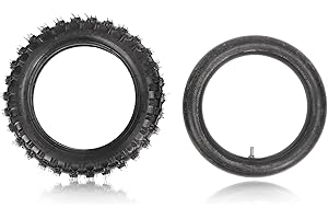 KIMISS Neumático Todoterreno de 2,5-10" Y Tubo Interior para Moto de Cross con Llanta de 10 Pulgadas Y Tubo Interior para Moto de Cross de 2,5/2,75-10