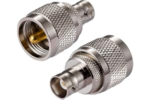 Vecys PL259 UHF Macho a BNC Hembra Adaptador de Antena para CB Antena de Radio Jamón Walkie Talkie de Mano de Radio de Dos vías SO 239 Coaxial Inalámbrica LAN Devices(2 pcs)