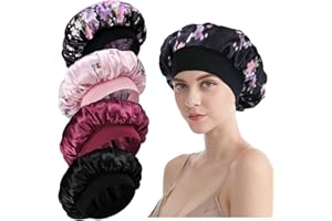 LADES Hair Bonnet for Women – Soft Breathable Hair Cap Shower Caps for Braids Natural Hair