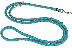 TRIXIE Hundeleine Cavo V-Leine S–M, 2,00 m ø 12 mm in ozean/grafit - verstellbare Leine für Outdooraktivitäten - für kleine bis mittelgroße Hunde - 143512