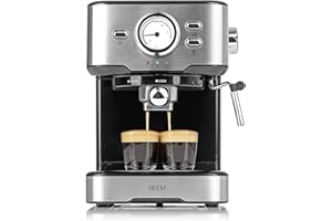 BEEM ESPRESSO-SELECT macchina per caffè espresso 15 bar | Espresso, Cappuccino, Latte Macchiato in qualità barista | Alloggiamento di alta qualità in acciaio inossidabile spazzolato