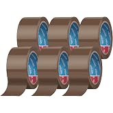 GRIFEMA GA4004-6 Packing Tape 66 m x 50 mm 6 Rolls Brown | Durable and easy to cut, for shipping and moving