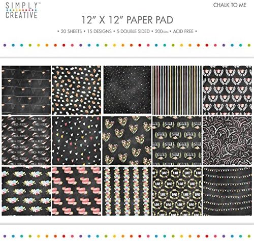 Simply Creative Chalk To Me Paper Pad 12"x12" (15 Designs, FSC)