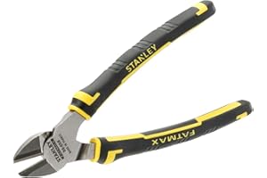 STANLEY FATMAX STANLEY 0-89-858 Pince Coupante Diagonale 160 Mm - Gamme FATMAX - Fabriqués En France - Acier Trempé Haute Qualité - Finit Laqué - Poignée Bi Matière - Conforme Aux Normes Din 5749 Et NF E 73-105