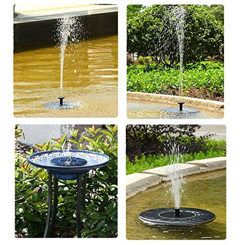 Solar Springbrunnen Teichpumpe für Garten；Solarbatterie Brunnen und pumpen mit Monokristalline Solar Panel für Gartenteich - 2