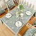 Produktbild Linda® Tischdecke Tisch Bezug grün bestickt Tischdecke Tuch Nachahmung Leinen Esstisch Moderner einfach Couchtisch Wohnzimmer Tisch rund, grün, 60*60