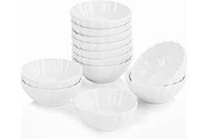 ‎MALACASA MALACASA, Serie Ramekin.Dish, 12-TLG. 3"/7,5cm/55ml SUPER Mini Dessert Schälchen Set Porzellan Dessert Pudding Snack Vorspeise Nachtisch Schäle Dekoschäle