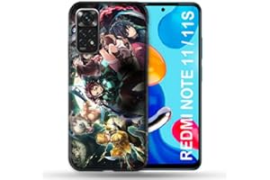 COKITEC Funda para Xiaomi Redmi Note 11/11S Manga Demon Slayer Grupo