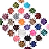 Glitter Eyeshadow LuckyFine 30 Farben Mix Glitter Puder Lidschatten Eyeshadow Kosmetik Schminke Makeup Set - 
