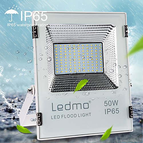 LEDMO® Kaltweiß 50W Led Fluter, 2017 Neu Stil Außenstrahler, CRI>80 IP65 LED Flood light Lampen Spotlicht Leuchtmittel Flutlicht - 3