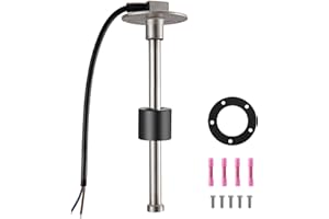 RUPSE Füllstandssensor,Kraftstoff Sendereinheit Boots Kraftstofftank Sendeeinheit Kraftstoff-Wasserstandssensor Edelstahl Kraftstoffsender Wasseranzeige für Boot, Auto, LKW, Wohnmobil (150mm(0-190ohm))