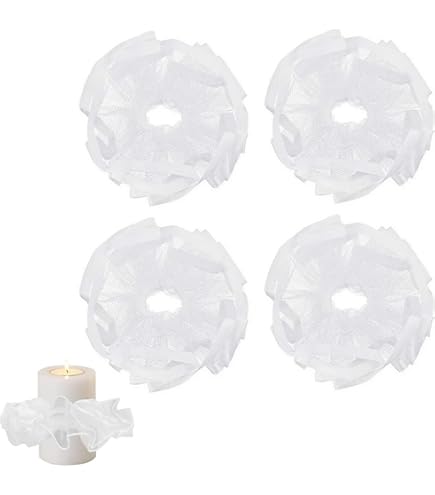 Vordpe 6 Jupes De Bougies En Tulle Anti-Gouttes Pour Bougies