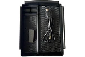 Donkivvy Center Console Organizer Armrest Storage Box Compatible with Tesla Model X S 2016-2020, with Wireless Charger