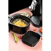 EWS B&uuml;t&uuml;n Airfryer'lere Uyumlu Siyah Silikon Pişirme Kabı