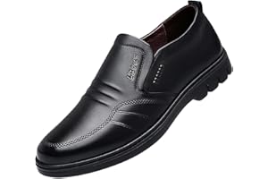 Genérico Zapatos Hombre Vestir, Zapatos De Vestir para Hombre Cuero Suave con Suela Flexible Y Antideslizante Diseño Elegante Y Versátil Zapato para Oficina Eventos O Uso Diario Estilo Clásico