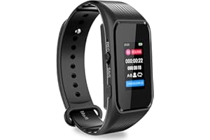 Volorful 64GB Pulsera Grabadora de Voz – Protección con Contraseña, Grabación con Un Toque,Grabación HD 1536KB, Grabadora de Brazalete Activada por Voz con Reducción de Ruido DSP para Reuniones Clases