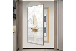 Hengqiyuan Scatola Elettrica Contatori Copertura Scatola di Distribuzione Contatore Flip Quadro Elettrici Contatori per Pittura Nascondi Dipinti Decorazione,A （Gold）,40 * 60cm