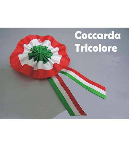 10 Coccarde Tricolore Italia Artigianali – 7x14 Cm Con Spilla – Fatte A Mano In Italia - 5