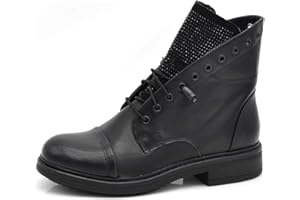 IF Fashion Stivaletti Stivali Invernali Scarpe da Donna Lacci Anfibi Strass IF163