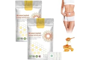ALLILUYAA 20Pcs Bee Venom Patches,Bee Venom Lymphatic Drainage Patches,Bee Venom Lymphatic Drainage Patches for Women & Men (10Pcs*2Packs)