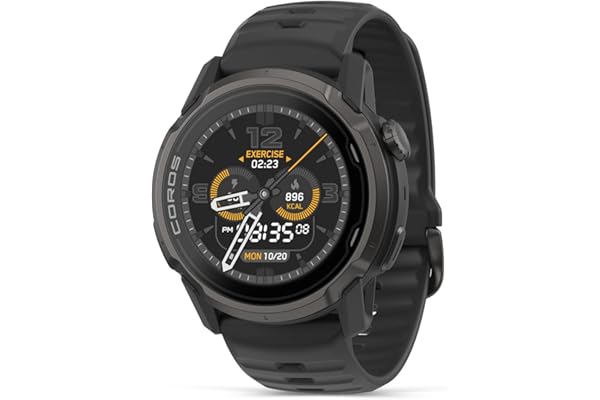 COROS APEX 4 Montre GPS, écran Tactile MIP 1,3", Cartes mondiales + Navigation itinéraire, autonomie 41 Jours, Montre Sport, Micro, Haut-Parleur, 5 Modes d'escalade (Noir, 46mm)