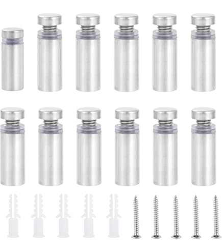 Distanziali Per Plexiglass 30 Pz - In Acciaio Inox, Per Targhe E Cartelloni Pubblicitari - Foto 2