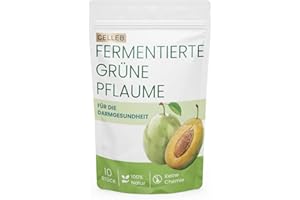 CELLEB Fermentierte Pflaume (grün) für Deinen Darm Schnelle und einfache Anwendung im Büro, auf Reisen, beim Fasten. Natürlich, einfach und lecker 10 Stück