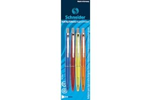 Schneider 73200 K20 Icy Colours długopis (wkład trwały do dokumentów - grubość kreski M, wyprodukowano w Niemczech) 4 szt. w blistrze 4 szt. 4 szt., sortowane, kolor tuszu: niebieski
