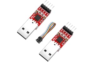 AYWHP Convertitori da USB a TTL CP2102 2 PCS HW-598 UART Serial Converter Module 3,3V e 5V con Cavi Jumper