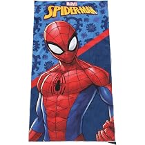 Spiderman Asciugamano rotondo in 1 poliestere, Riferimento KD, da spiaggia, per lavare il viso, unisex, per adulti, multicolore, taglia unica