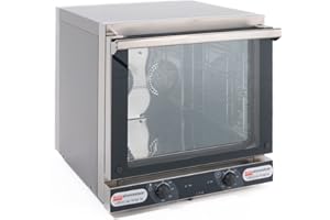 RISTOATTREZZATURE Forno Elettrico Ventilato a Convezione 100% Made in Italy - in Acciaio Inox, Ideale per Uso professionale - Semplice, Sicuro Affidabile - Capacità fino a 4 Teglie