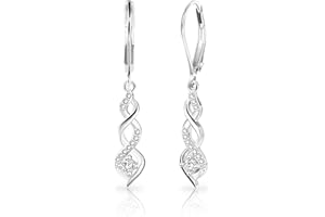 ALEXCRAFT Zirconia Earrings Silver 925 Hanging Women's Dangle Drop Earrings Gifts for Women Girlfriend Girls Mom Ladies