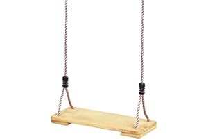 GARDEN GAMES Balançoire en Bois De Pin avec Cordes Réglables en Polypropylène Soyeux