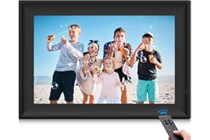 YENOCK Cadre Photo numérique 10,1 Pouces Cadre Photo électronique Full IPS Design Rotatif Automatique - Photo/Musique/Lecteur vidéo/Calendrier/Alarme avec télécommande USB ou Carte SD Montage Mural
