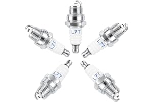 POWEKA Bujia L7t reemplazo universal NGK BPMR7A & BOSCH WSR6F, WSR5F & otros tipos, para cortadoras de césped, motosierras, cortadoras de riego, cortadoras de jardín, paquete de 5