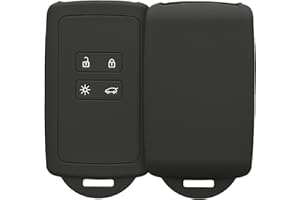 kwmobile Custodia Compatibile con Renault con 4 tasti Smart Key (solo Keyless Go) - Cover Chiavi Auto Protezione Copri Telecomando - Copri Chiave Copertura nero matt