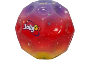 ‎JOLLYGO JollyGo Rainbow Moonball,Jumpball 9.5cm,Großer Moon Ball,EIN knallendes Geräusch,hohe Springender Gummiball,Spaceball,Big Bouncing Balls,Moonball,Geschenk für Kinder,XXL,Leicht greifbar