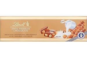Lindt Swiss Milk Chocolate and Crunchy Hazelnut Gold Bar 300 g