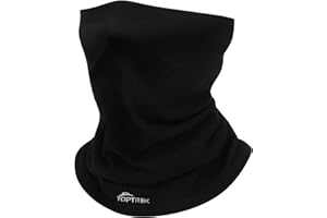 toptrek Szal kominowy męski i damski, zimowy, wiatroszczelny, ciepły, bardzo elastyczny, oddychający, ocieplacz na szyję, chusta wielofunkcyjna do aktywności na świeżym powietrzu, biegania, jazdy na