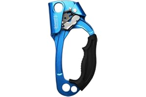 SOONHUA Descendeur d'escalade Ascendeur à Droite Arbre d'escalade Arboricole Rappellant Équipement D'engrenage Pince à Corde pour Corde de 8-13 Mm