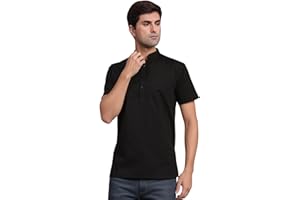 SKAVIJ Herren-Baumwolltunika Beiläufige Kurz Kurta Regular Fit