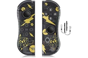 Holilo Mando Switch, L/R Mando para Switch Inalámbrico Compatible con Switch/OLED con Doble Vibración/Gyro Axis/Captura de Pantalla/Función de Activación, un par de Muñequeras