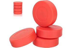 Toddmomy 4pcs Ice Hockey Pucks, Rubber Hockey Pucks Soft Ice Hockey for Indoor Floor Sports Hockey Practicing and Training