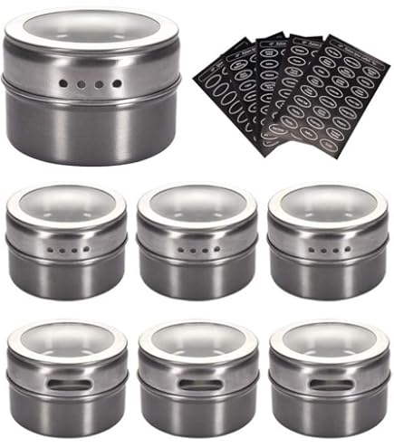 Garneck Magnetische Gewürzdosen – 85 Ml, Silber, Für Kühlschrank & Metallflächen, 1 Stück
