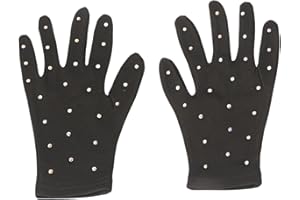 EHJRE Eiskunstlauf Wettkampfhandschuhe, Strass Dekoration, Tanzhandschuhe für Eiskunstlauf Wettbewerb, Trainingsshow