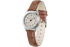 PINDOWS Damenuhren, Elegantes analoges Quarzdesign mit Lederarmband, wasserdichte modische Armbanduhr mit gut lesbarem Leuchtzifferblatt