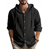 Noble Monk Men's Solid Regular Fit Shirts| Shirt with Hood | Casual Wear for Men | Full Sleeve Shirt | Stylish Shirts for Men
