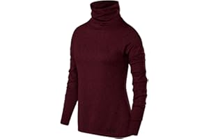 TCA Women's Warm Up Long Sleeve Training Workout Funnel Neck Thermal Running Top with Thumbholes