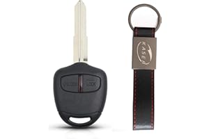 kaser Coque Clé pour Mitsubishi - Cover Télécommande Voiture 2 Boutons pour Lancer Grandis Evolution Outlander Colt Mirage (Right Blade)