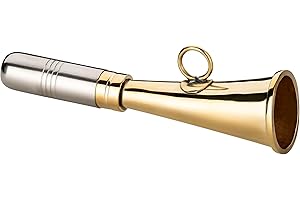 K&S WILDKAMERAS Signalhorn Jagdhorn Rufhorn Nebelhorn 12cm 16cm 22cm 25cm 31cm Jagd Boot aus Messing, poliert, Golden (12 cm)